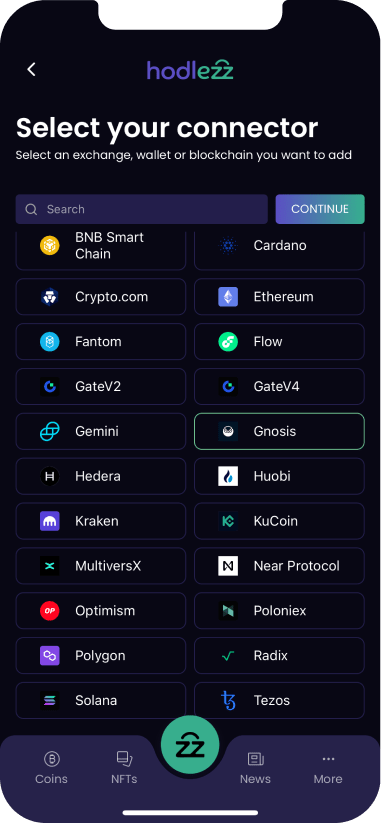 Gnosis integration in Hodlezz app