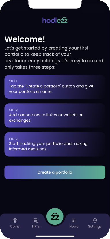 Hodlezz app portfolio instructions