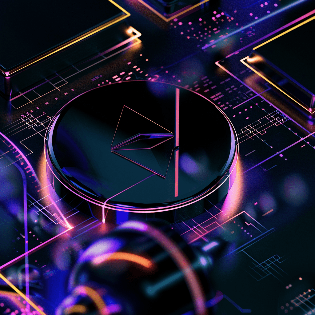 ethereum web3 domain embedded in a circuit board